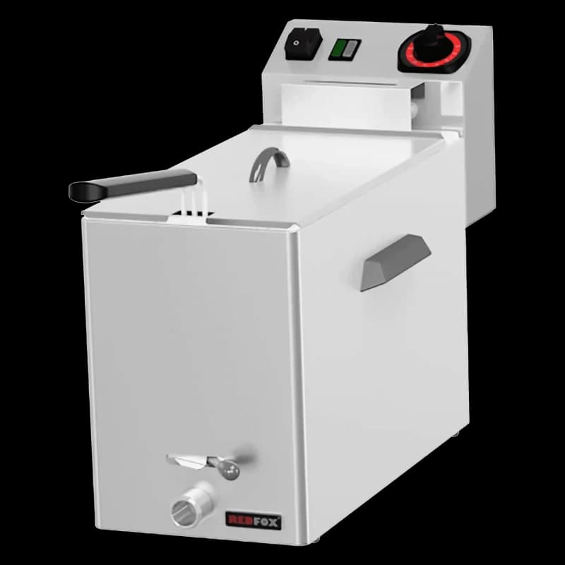 Friteuză pentru pește electrică 0,43 kW/l, 8 l blat robinet scurgere 230 V