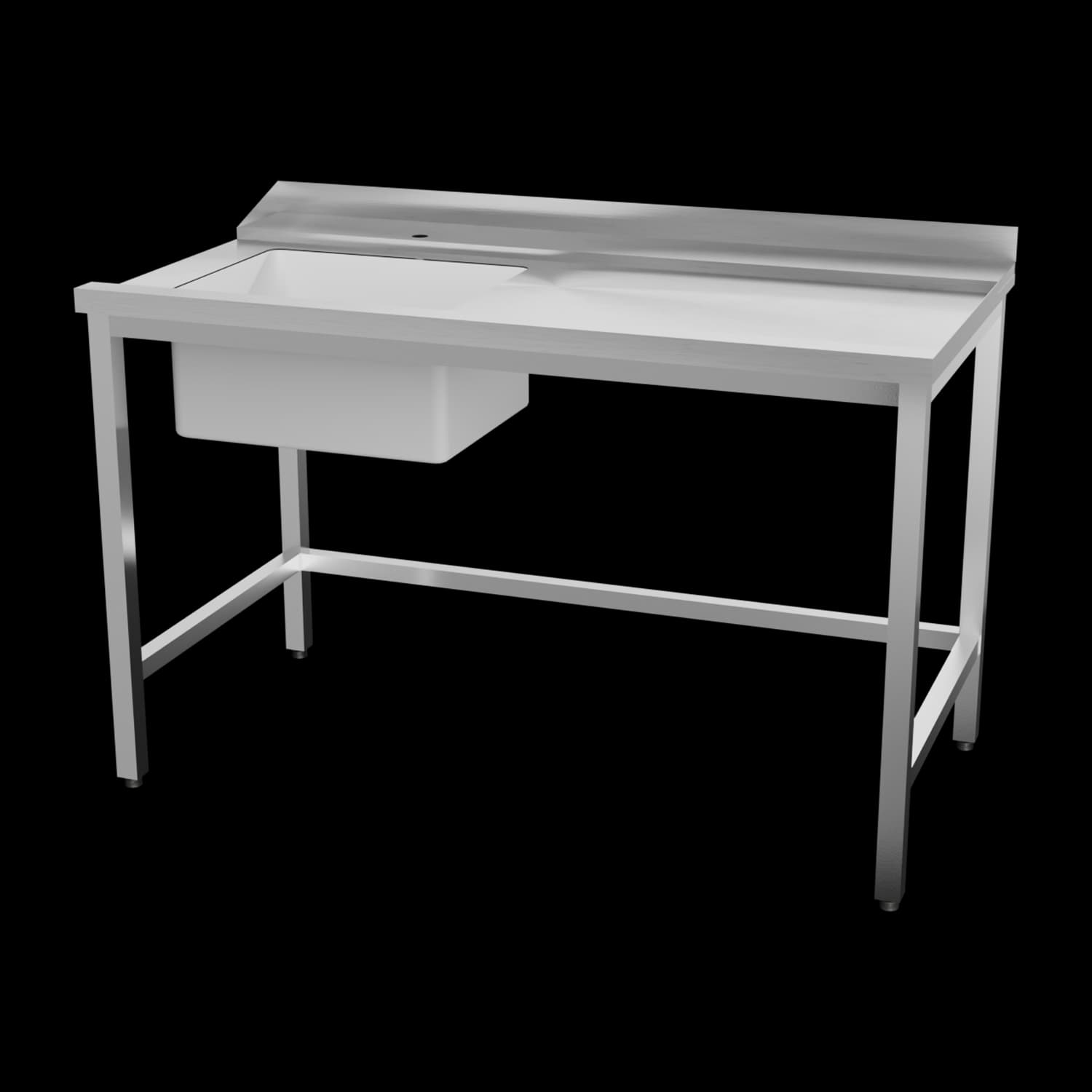 Masă de alimentare 140x75x85 dreapta cu chiuvetă 40x50x25 - CTS 140 IDR