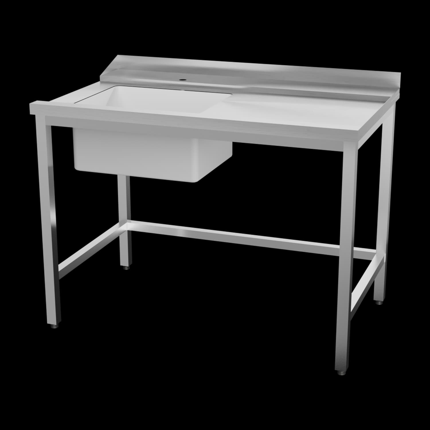 Masă de alimentare 120x75x85 dreapta cu chiuvetă 40x50x25 - CTS 120 IDR