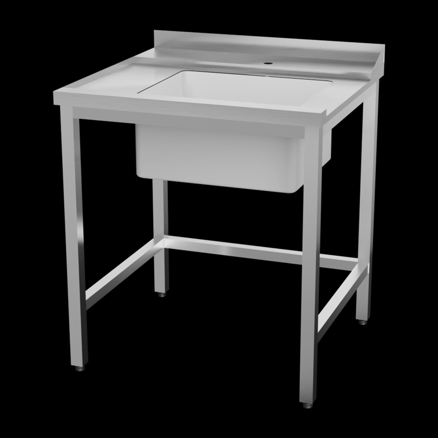 Masă de alimentare 80x75x85 stânga cu chiuvetă 40x50x25 - CTS 80 IDL