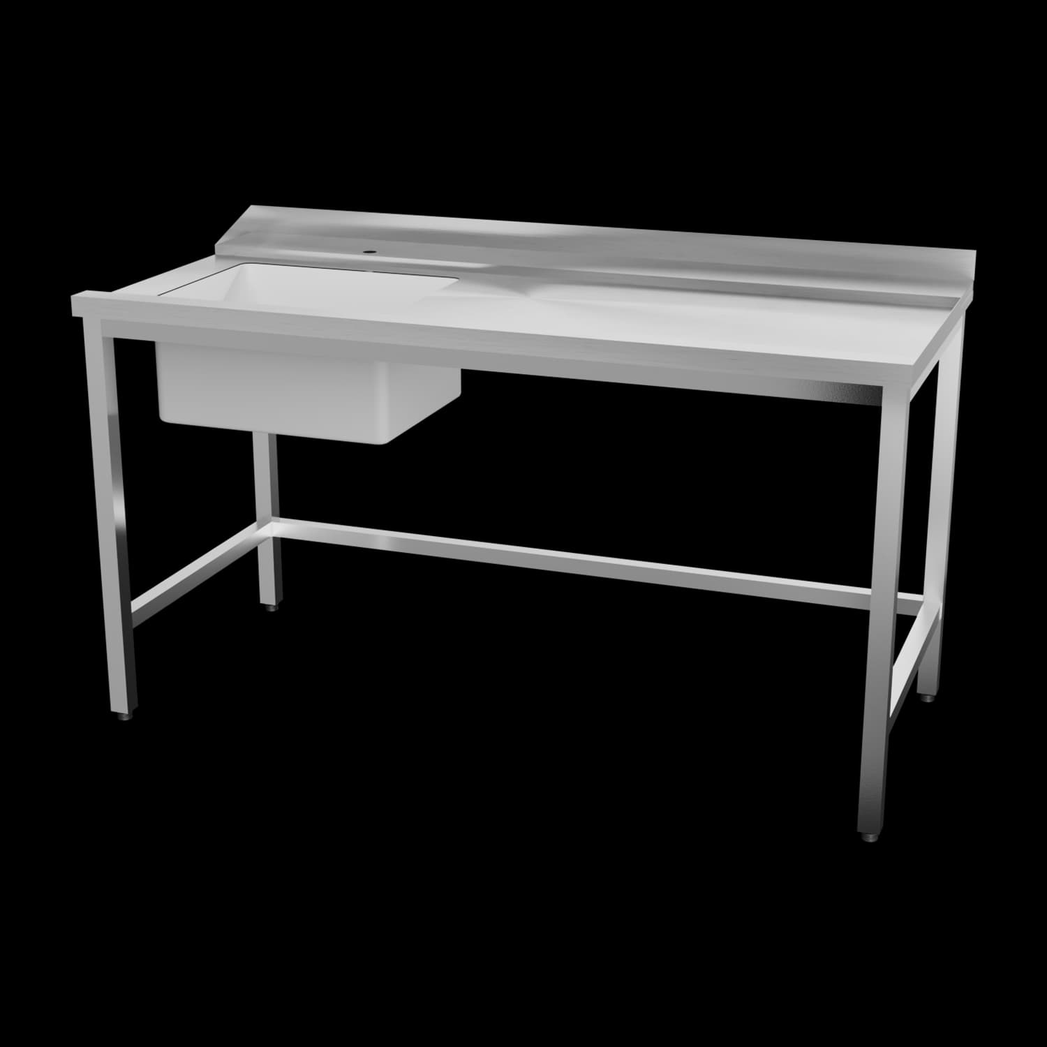 Masă de alimentare 160x75x85 dreapta cu chiuvetă 40x50x25 - CTS 160 IDR