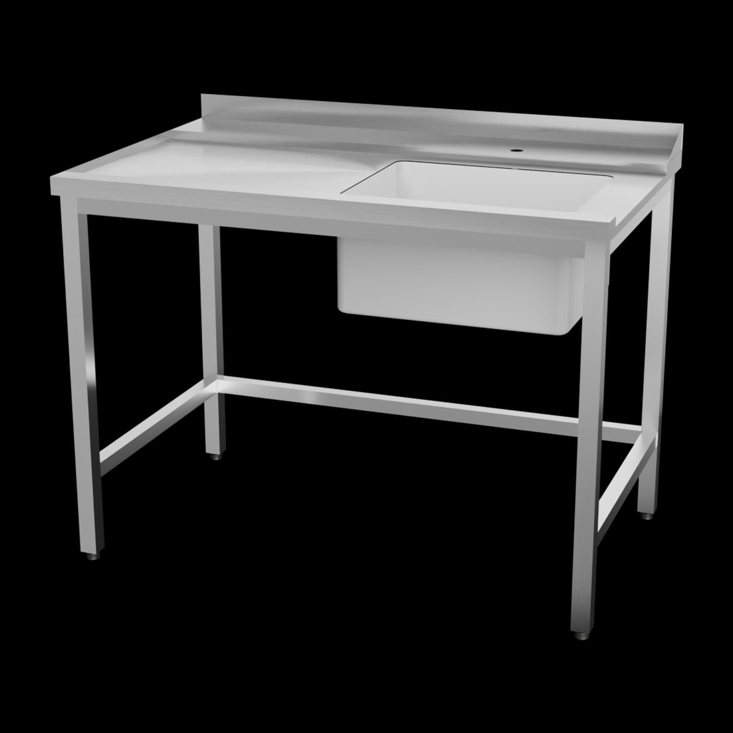 Masă de alimentare 120x75x85 stânga cu chiuvetă 40x50x25 - CTS 120 IDL