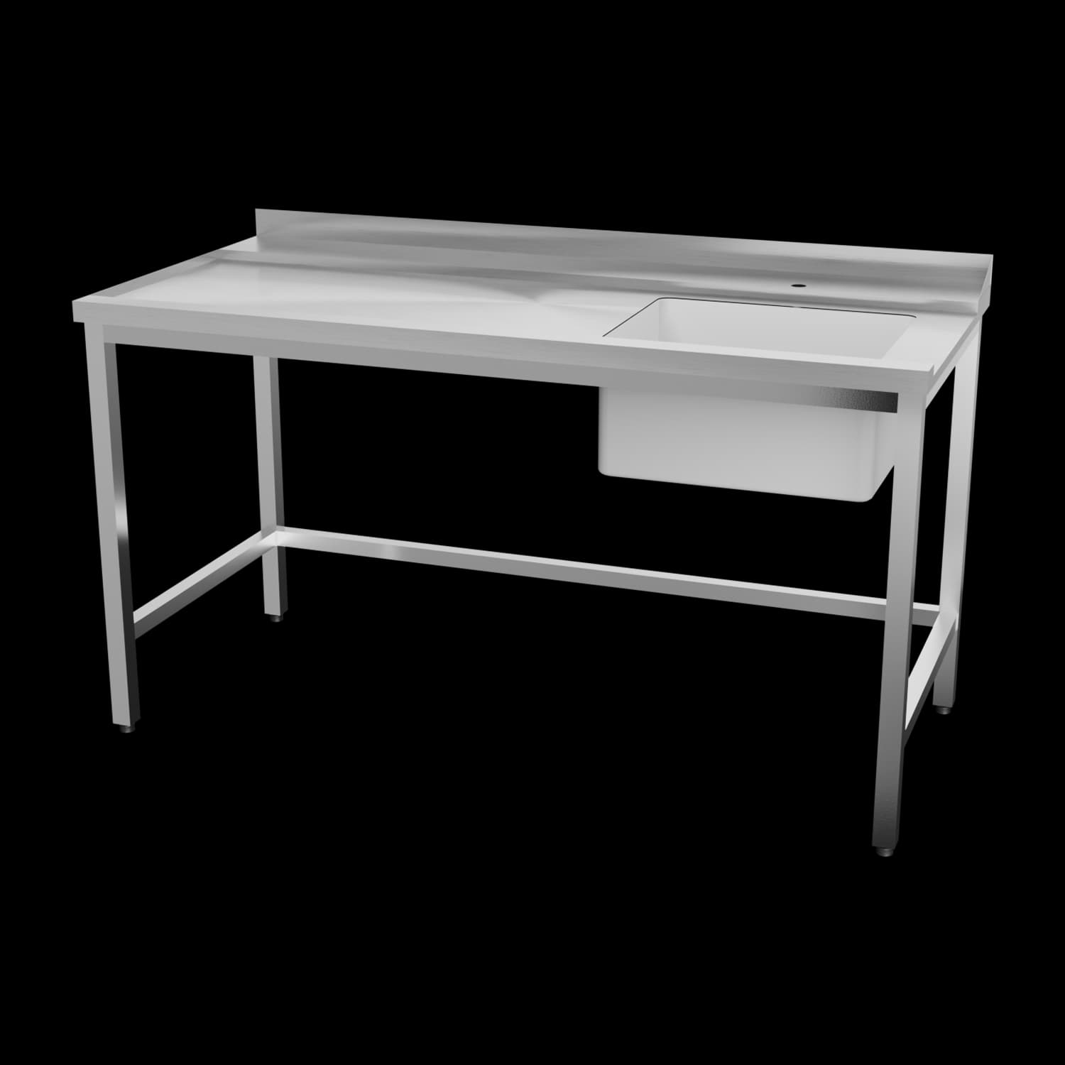 Masă de alimentare 160x75x85 stânga cu chiuvetă 40x50x25 - CTS 160 IDL