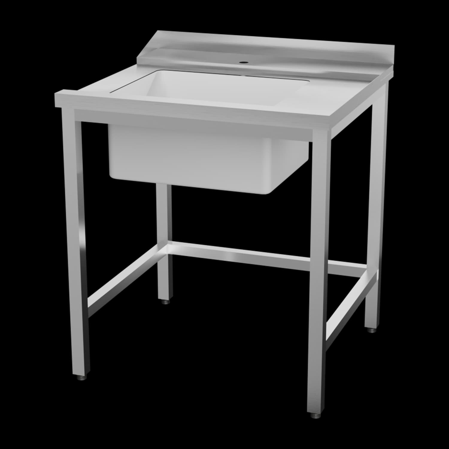 Masă de alimentare 80x75x85 dreapta cu chiuvetă 40x50x25 - CTS 80 IDR